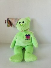 Vintage 2002 TY Beanie Babies The Birthday Beanies Collection Green AUGUST Bear