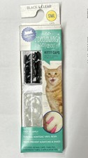 Whisker City Small Kitty Nail Caps Black & Cl...