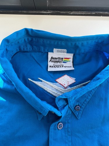 Benetton Renault F1 Team Issued Pit shirt Mild Seven 2001 XL Button/Fisichella - Picture 3 of 8