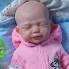 COSDOLL 18.5" Drink-Wet Girl Doll 6.13LB Soft Silicone Newborn Reborn Baby Dolls