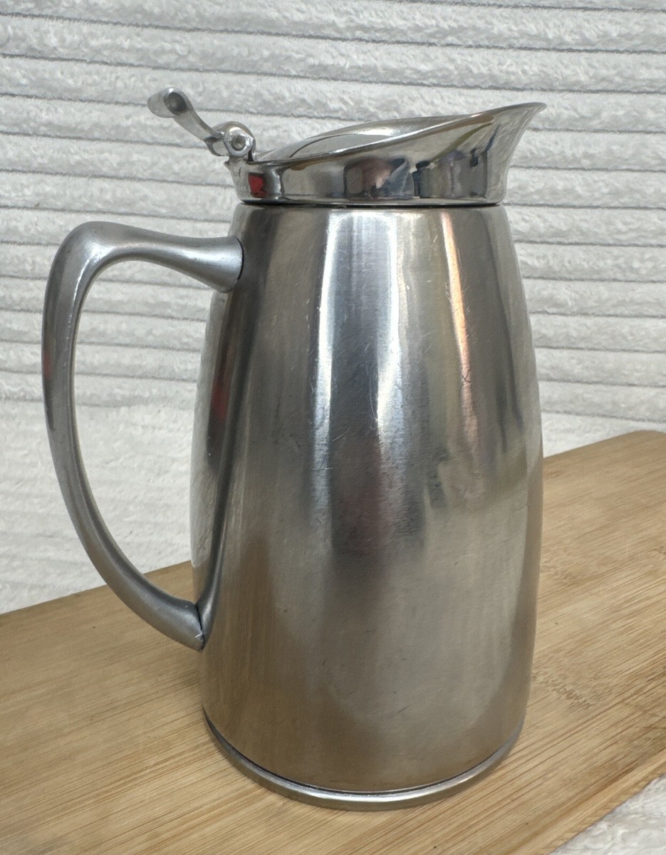 Stainless Steel Insulated Jug 15cm Pitcher 18-8 Thumb Lever Made