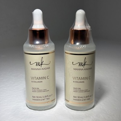 2 Pack Manna Kadar Vitamin C & Collagen Face Oil Daily Sealed - 1.69 fl oz/each