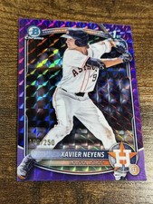 XAVIER NEYENS 2025 Bowman Draft #BDC-2 1st Purple Geometric Refractor /250