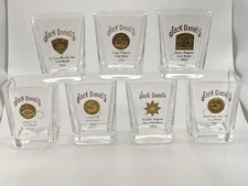 2002/2006 Jack Daniels GOLD MEDAL shot glass set 1904/05/13/14/1915/54/1981