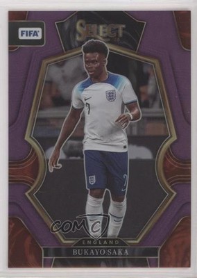 2022-23 Panini Select FIFA Mezzanine Purple Prizm 52/75 Bukayo Saka #115 4k8