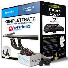 Für CUPRA Ateca Typ KH7, KHP Anhängerkupplung abnehmbar +eSatz 13pol 09.18- Kit
