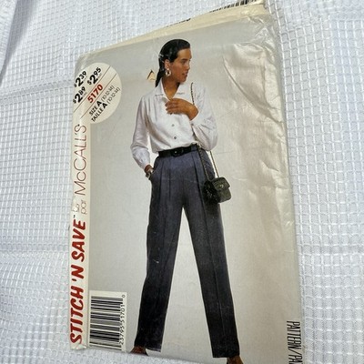 Vtg McCalls 5170 Blouse Pants Misses Sz 10 12 14 Sewing Pattern Uncut 90s  91