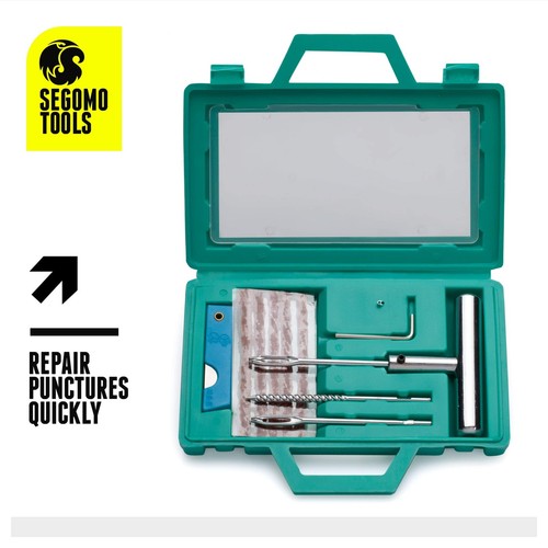 10 Piece Universal Flat Tire Puncture Repair Kit for Motorcycles, Cars, Jeep,... - Picture 3 of 8