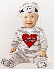 NEW Celebrate I LOVE MY MUMMY Dress Up Halloween Party Costume Sz 6-12 Mo