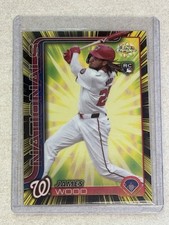 James Wood 2025 Topps Chrome #RR-7 Radiating Rookies Washington Nationals SP