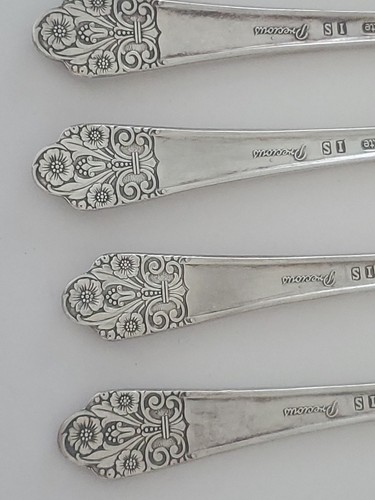 Antikes Konvolut versilbertes Silberbesteck Buttermesser ROGERS DELUXE TELLER - Bild 5 von 7