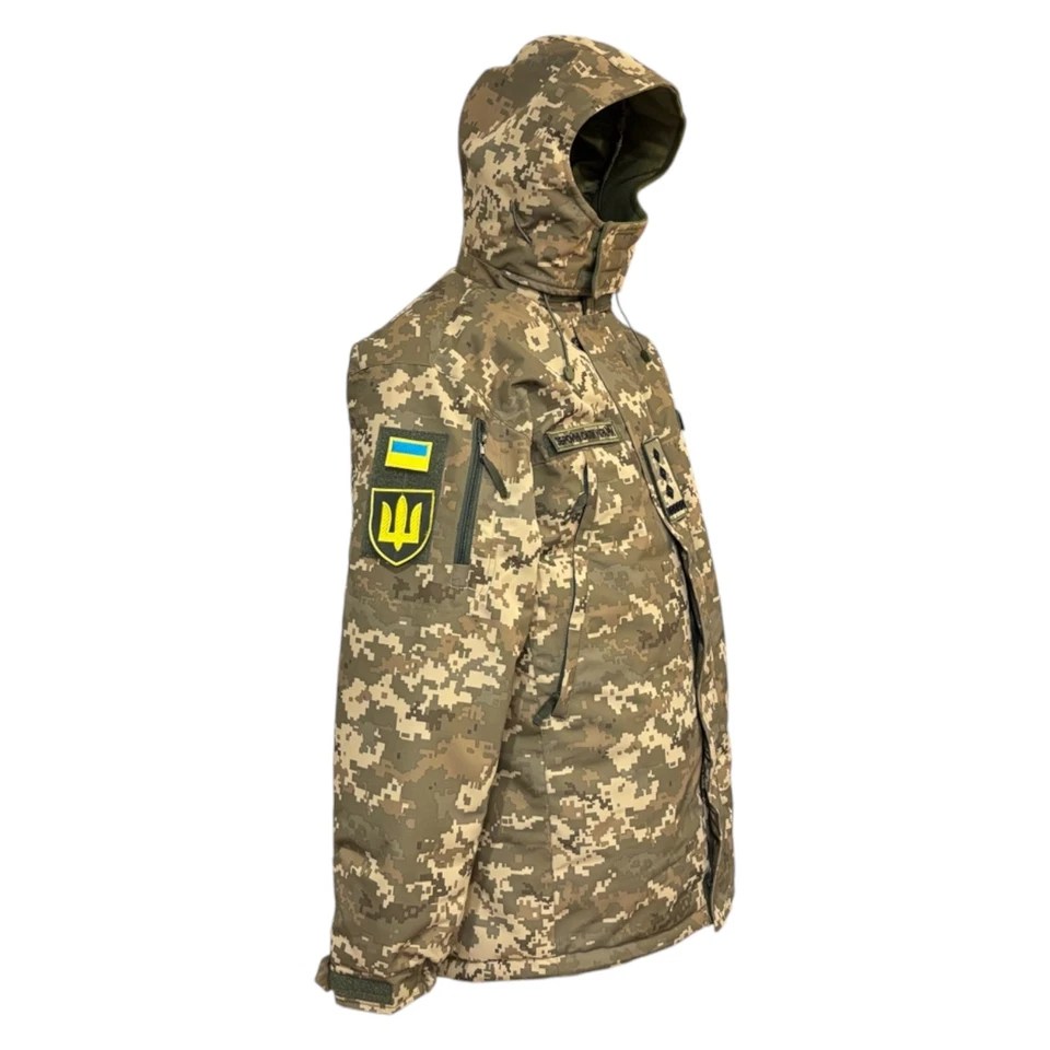 Ukrainian Winter Jacket MM-14 Pixel Camo – Warm Fleece Hooded Coat | KVVZ Type 2 - Image 4 of 4