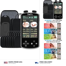 TENS EMS Unit Muscle Stimulator for Pain Relief Therapy - 4 in 1 TENS EMS Rel...
