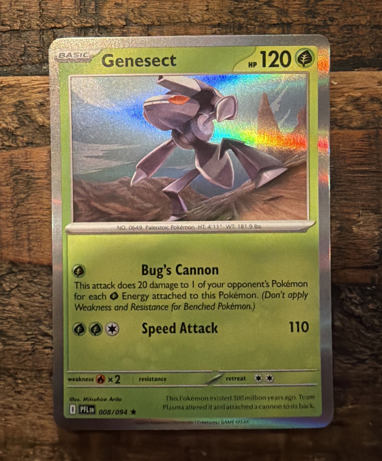 Genesect 008/094 Holo Rare - Pokemon TCG Phantasmal Flames - NM