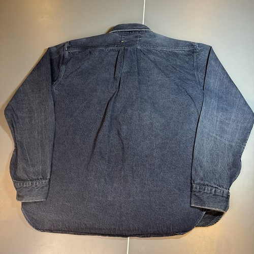 margaret howell Denim Shirt Jacket XL Work Button Up Navy Blue MHL - Picture 7 of 12