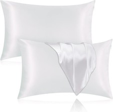 Silk Pillowcase for Hair and Skin, 2 Pack 100 Mulberry Silk Pillowcase 25 Momme
