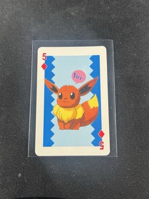 Eevee 1999 Pocket Monster Pokémon Vintage Poker Card Holo Back