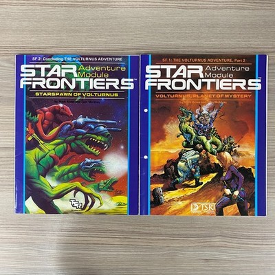 2 STAR FRONTIERS ADVENTURE MODULE THE VOLTURNUS ADVENTURE TEIL 1 & 2 RPG TSR