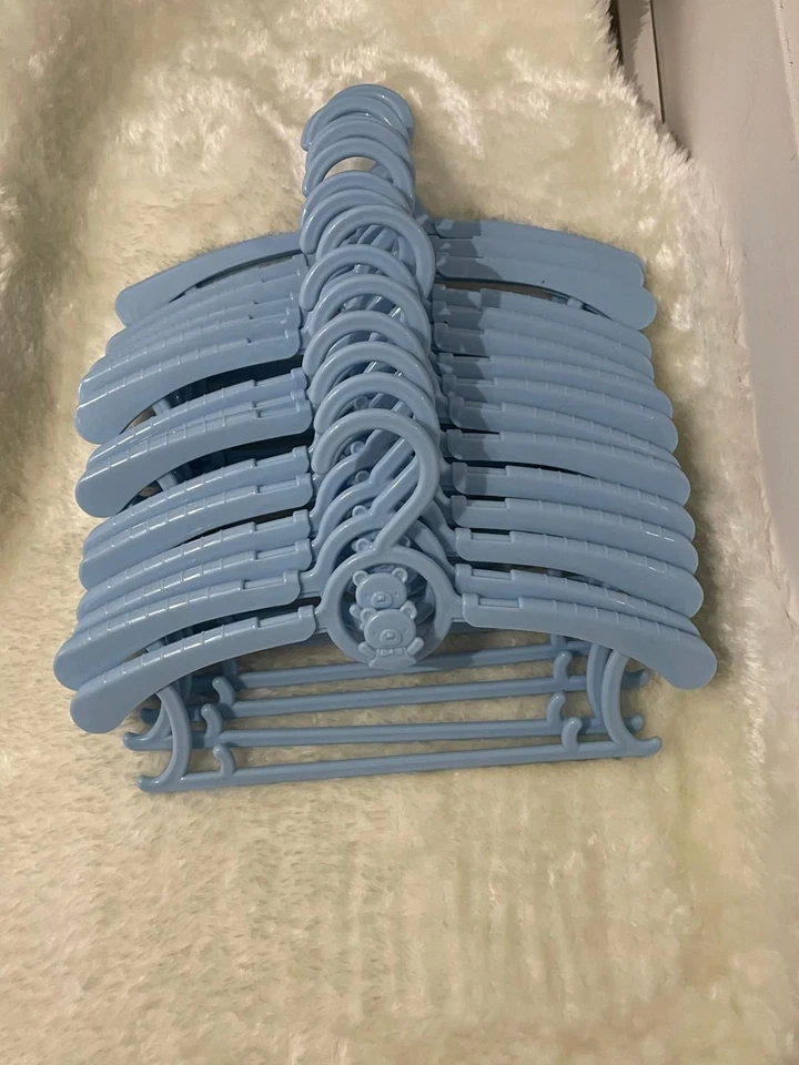 20 Kinder Kleiderbügel Kunststoff Kinderbügel Babykleiderbügel Versenkbar 