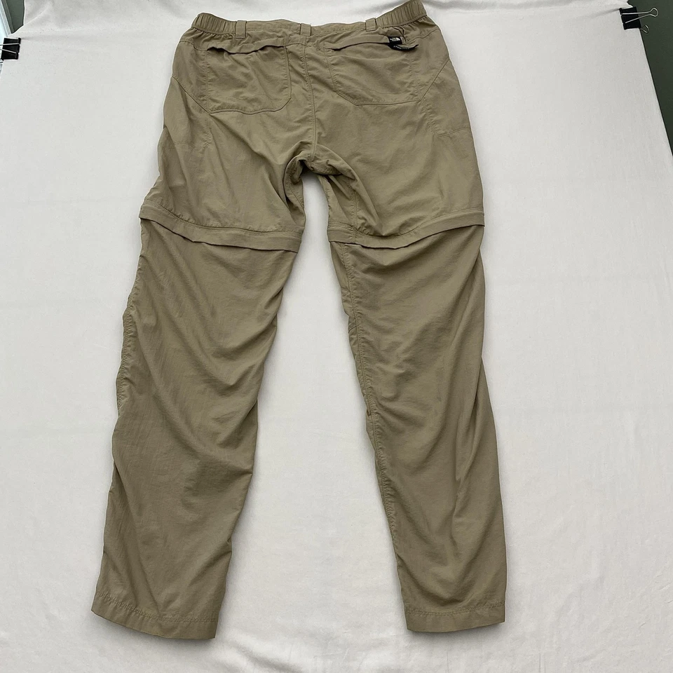 North Face Pants Mens Large Long Khaki Tan Convertible Zip Off Hiking Gorpcore - Image 3 of 4
