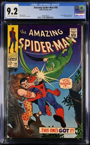 AMAZING SPIDER-MAN #49  CGC 9.2 OWW NM-  Marvel Comics 1967 Kraven Romita Lee v1