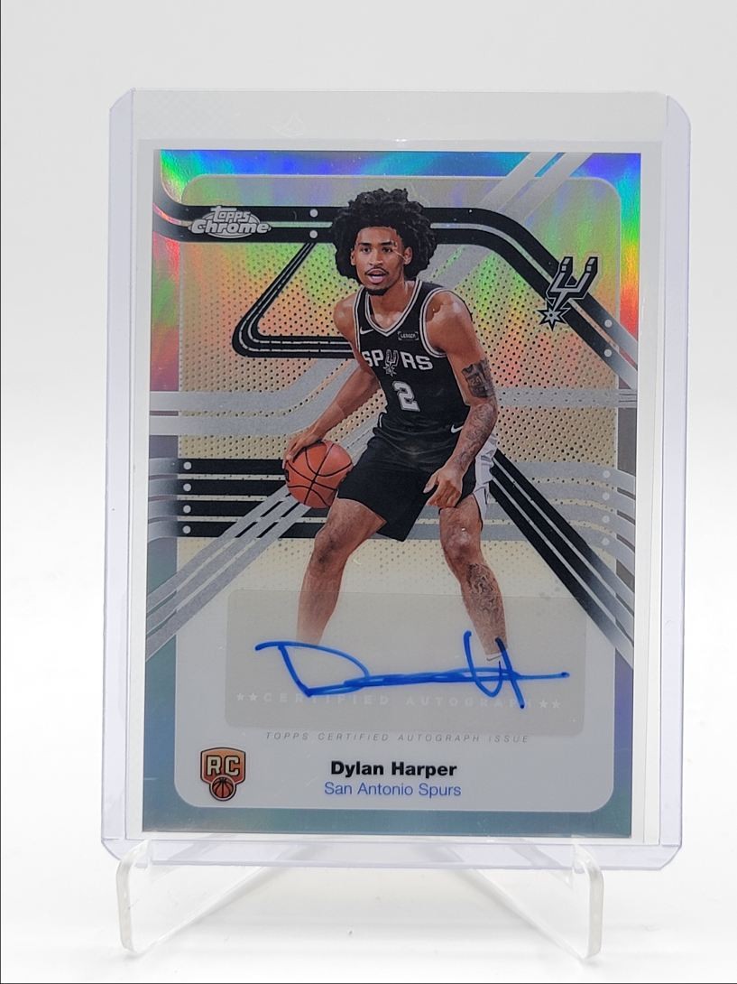 DYLAN HARPER 2025-26 TOPPS CHROME NEXT STOP ROOKIE REFRACTOR RC AUTO Q5692