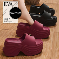 Women Platform EVA Slippers Thick Sole Height Increase Summer Slides