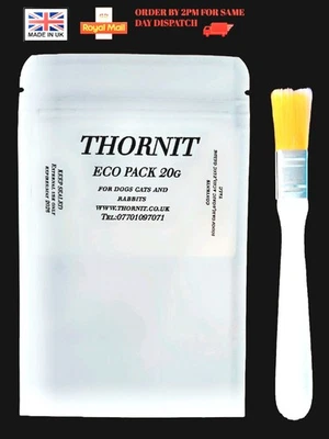 Thornit Powder for Pets Fast Acting Ear Mite Powder (20g)+Eco Application Brush