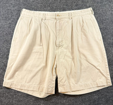 Vintage Polo Ralph Lauren Tyler Shorts Mens 38 Khaki Pleated Chino