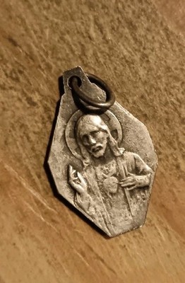 Alte religiöse Medaille ND Vom Heiligen Herzen Karmel 