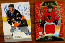 2019-20 Upper Deck Allure Kirby Dach Red Rainbow Jersey Rookie + B. Guhle Auto