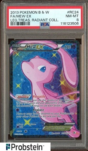 2013 Pokemon B & W Legend Treasures Radiant Collection #RC24 Mew ex PSA 8