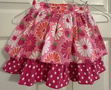 2T Strawberry Shortcake 2013 Tiered Skirt Skort Flowers Dots Vtg Pink Red Rare