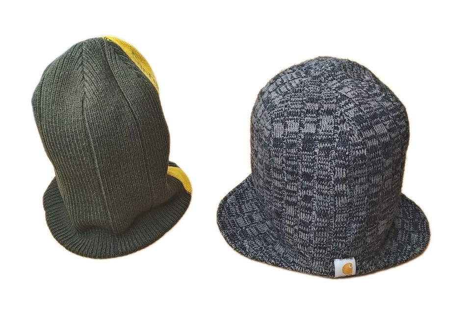 2 Carhartt работы носить шляпы зеленый желтый Beanie лыж снега Акрон флис уха клапан крышка - Изображение 3 из 4