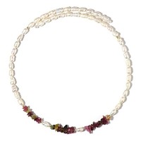 Cavill Halskette Turmalin 16,04Ct SüßWasserperlen HäMatit 31,5 Cm
