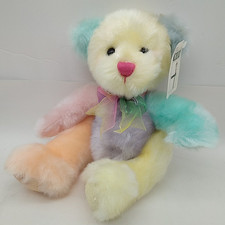 First And Main SORBET Teddy Bear Plush PASTEL Vintage New Old Stock With Tag 