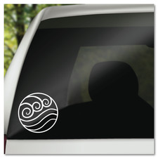 6" Avatar The Last Airbender Water Symbol Cartoon Vinyl Decal Sticker