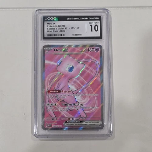Mew ex 193/165 Scarlet & Violet 151 Ultra Rare Holo CGC 10 180 HP Card