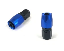 (2pcs)-6AN Straight Swivel Seal Oil/Fuel/Gas Hose Line End Fitting Adapter Blue