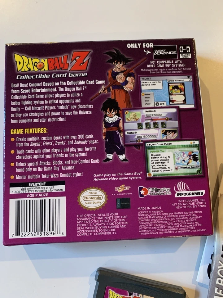 Dragon Ball Z: Collectible Card Game  Game Boy Advance, 2002) CIB GREAT CDTN - Image 4 of 4