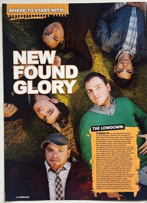 NEW FOUND GLORY - 2007 full page UK magazine poster