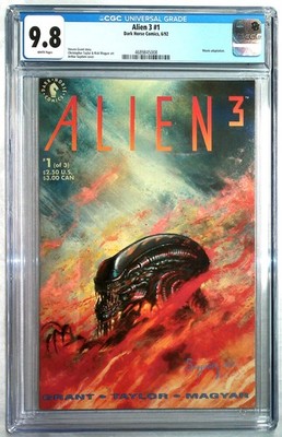 Alien 3 #1 CGC 9.8 White Pages Dark Horse 1992 Movie Adaptation