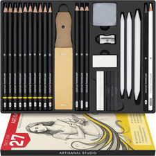 Sketching Pencils Set of 27 Pcs - Drawing Pencils for Artists and Professionals,