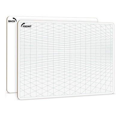 SCRIBBLEDO 2 Point Perspective Grid 11â x14â  Large Graph Dry Erase Board W...