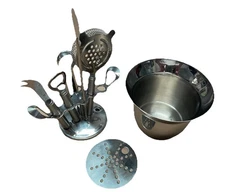 Bar Tool Set Bartender Kit with Stainless Steel Ice Bucket-Pottery Barn