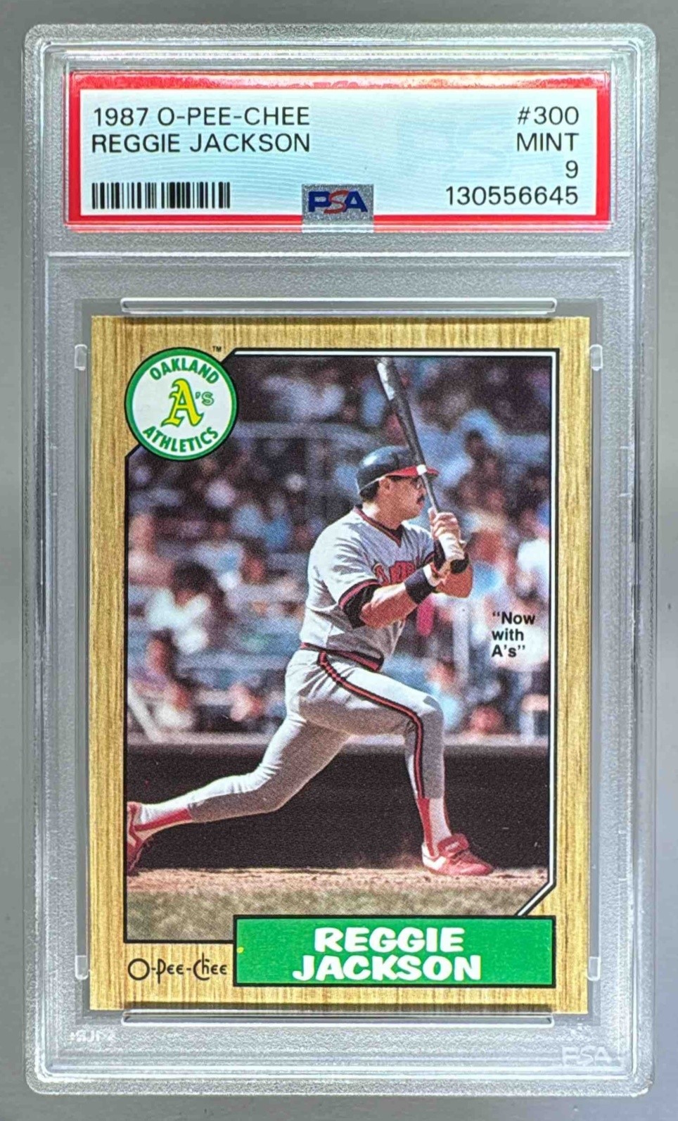 130556645 Reggie Jackson 1987 O-Pee-Chee #300 PSA 9