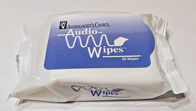 NEW Audiologist s Choice AudioWipes 30-Count Pouch (2-Pack / 60 Wipes)