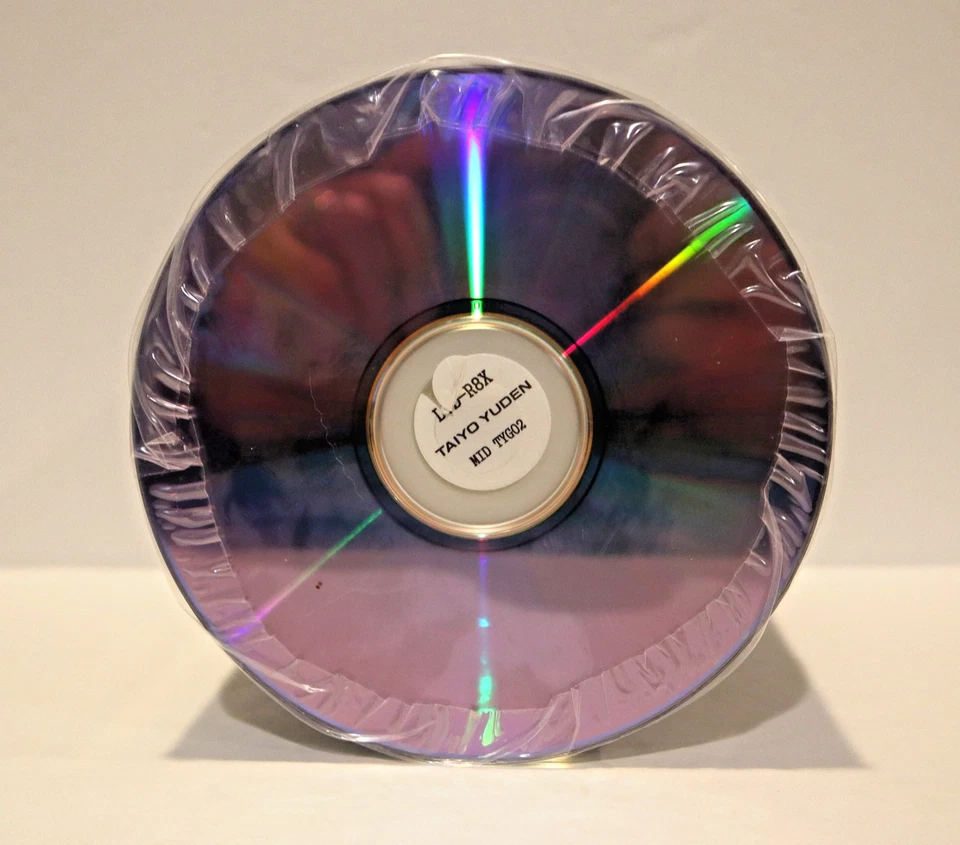 SEALED 100 ORGINAL TAIYO YUDEN DVD-R, 8X, TYG02 ink jet printable - Image 4 of 4