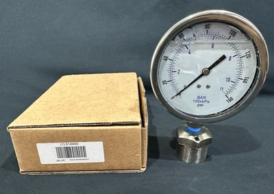 #ad New 4quot; Kodiak Controls KC301L40160 DSM3512 Pressure Gauge 0 to 160 PSI 814M86 $149.95