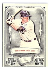 2021 Topps Allen & Ginter #HH-48 Evan Longoria Historical Hits